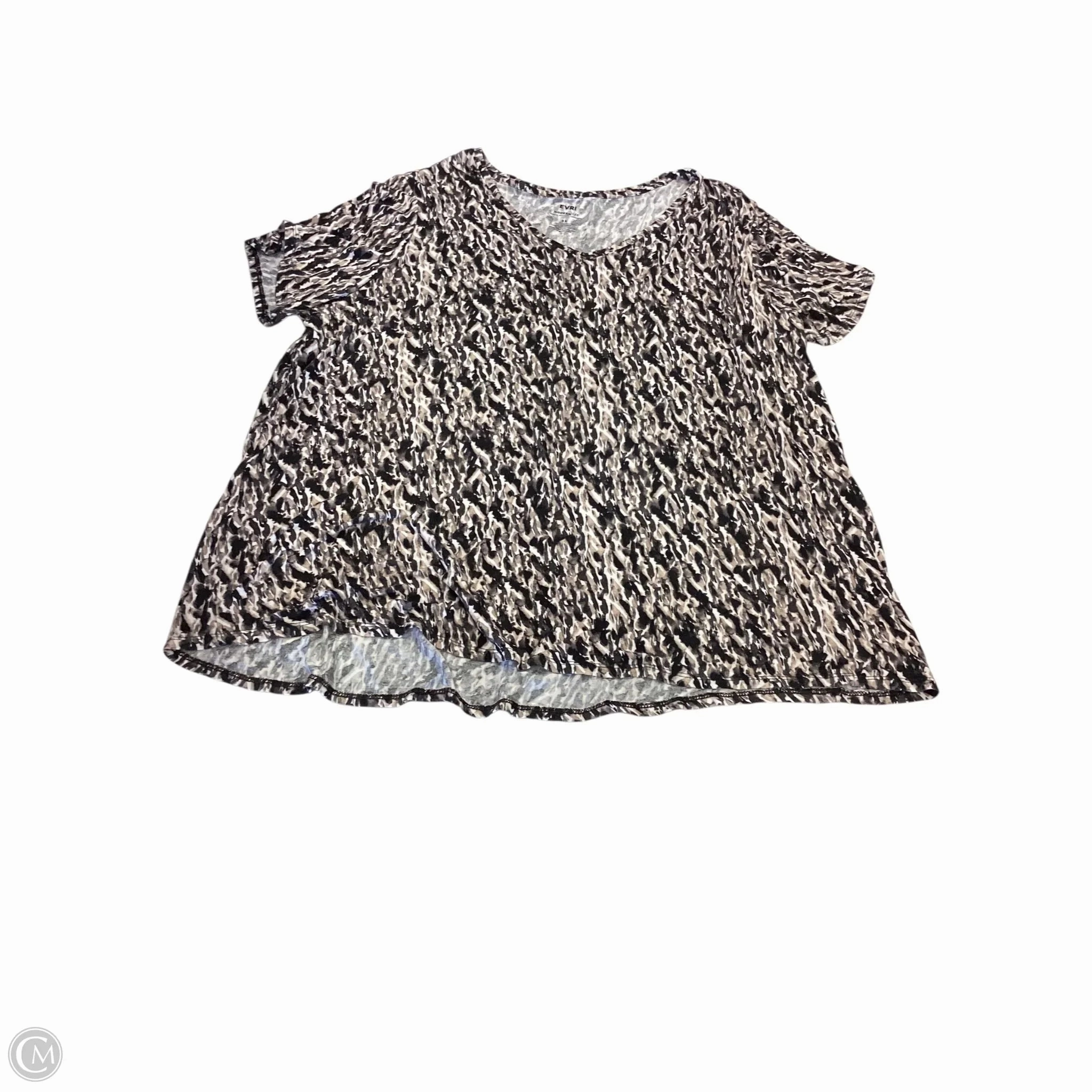 Cozy Flex Perfect Comfort Wear Top Short Sleeve Basic By Evri In Multi-colored, Size: 2x