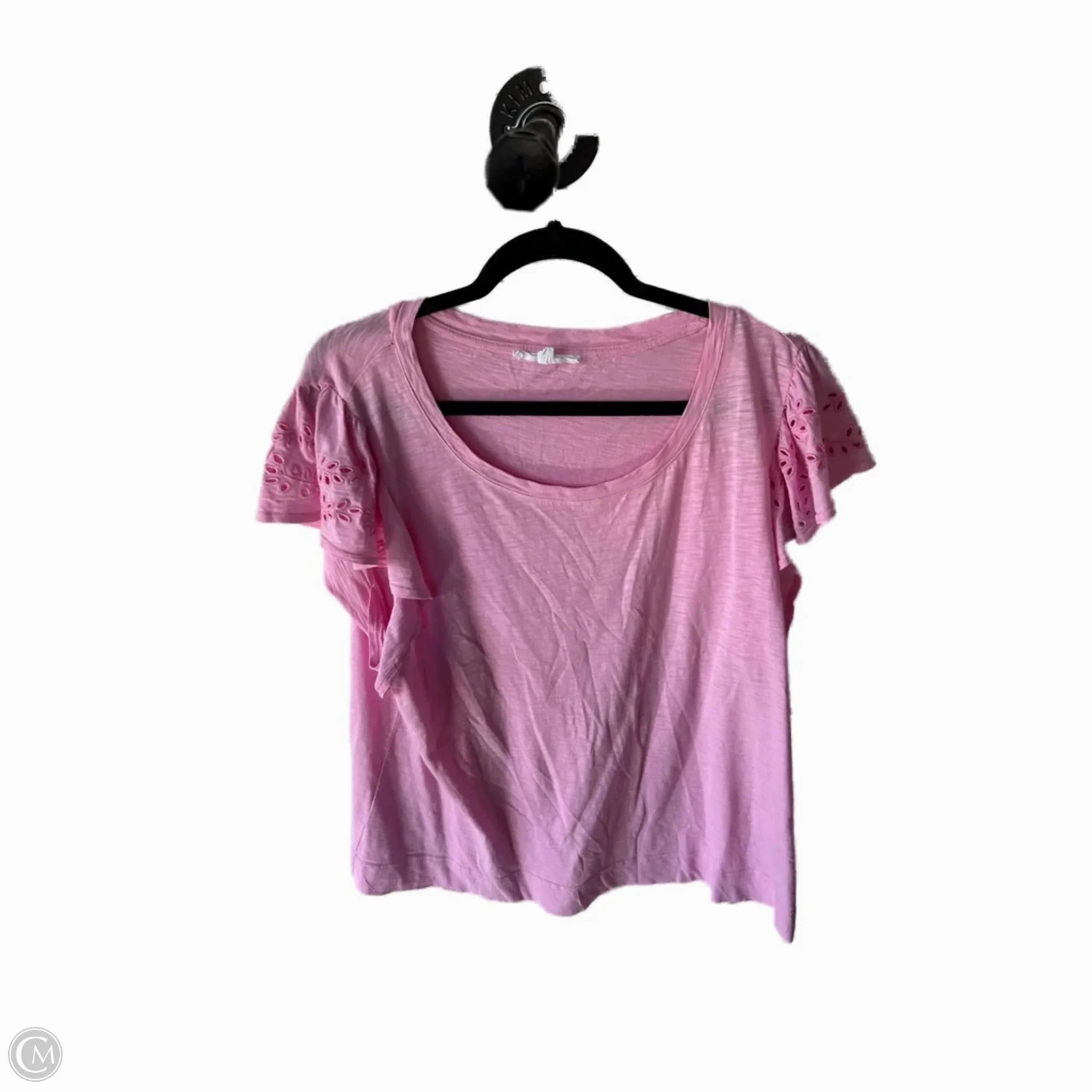 Premium Material Top Short Sleeve Basic By Jane And Delancey In Pink, Size: Xl