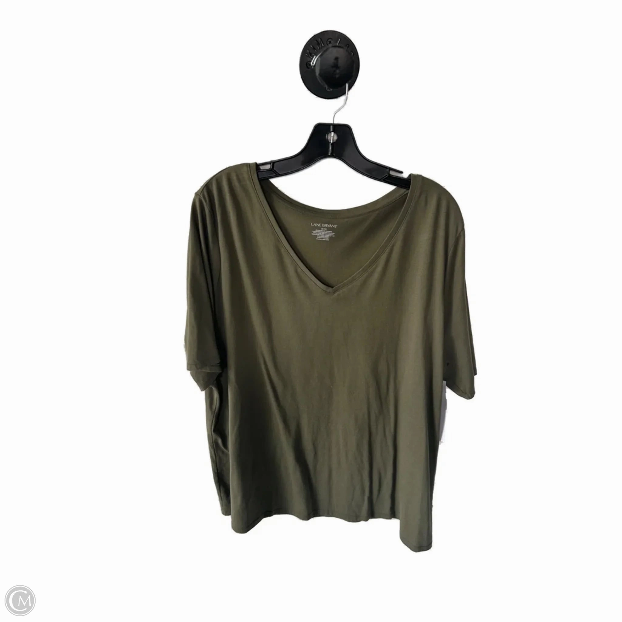 Top Short Sleeve Basic By Lane Bryant In Green, Size: 3x oversized but not shapeless