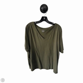 Top Short Sleeve Basic By Lane Bryant In Green, Size: 3x oversized but not shapeless