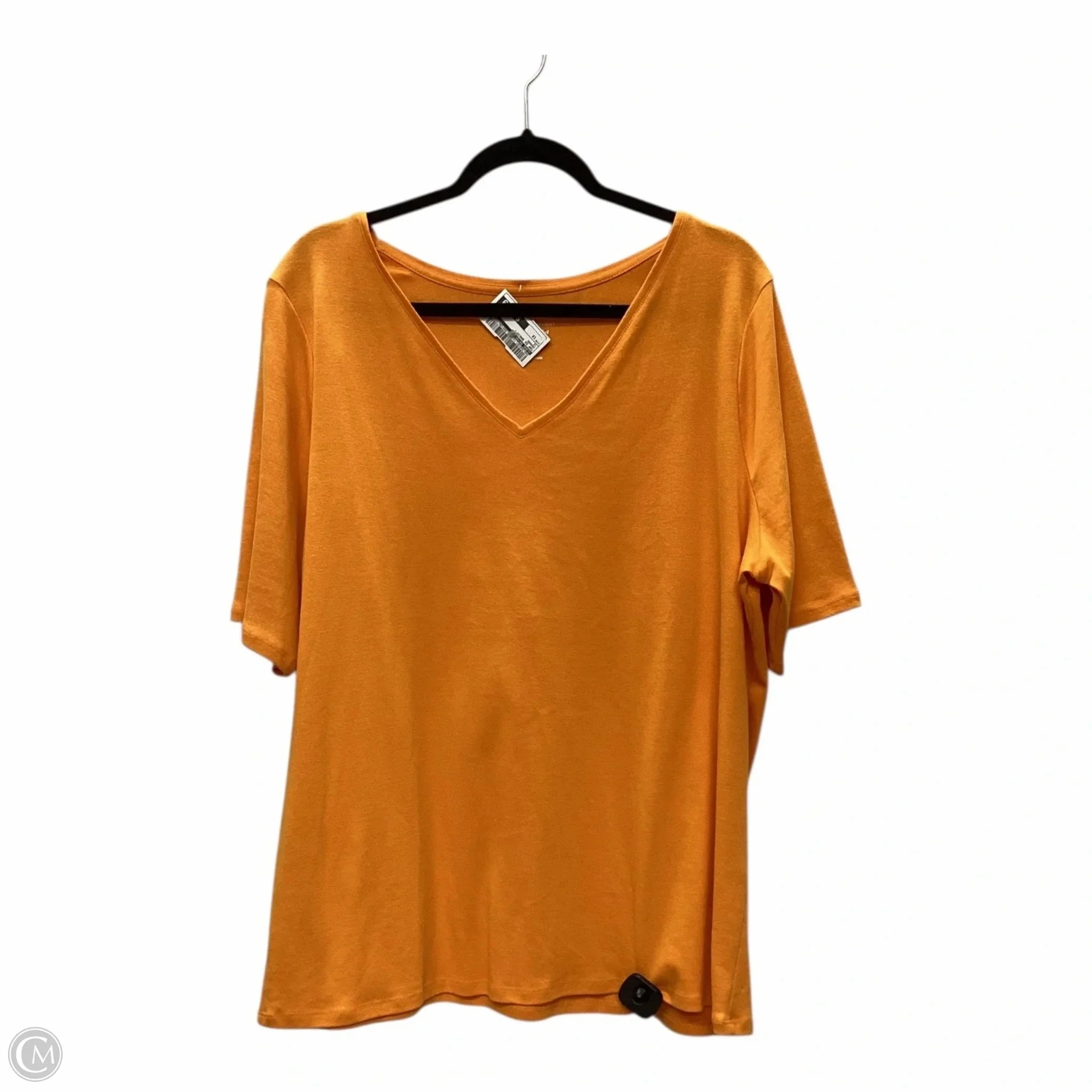 Top Short Sleeve Basic By Lane Bryant In Orange, Size: 1x Soft & Smooth