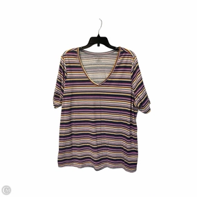 Top Short Sleeve Basic By Lane Bryant In Striped Pattern, Size: 2x Indoor Comfort