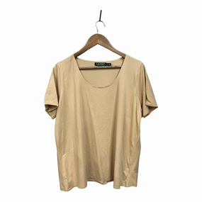 Sun Protection Comfy Casual Wear Top Short Sleeve Basic By Lauren By Ralph Lauren  Size: 2x