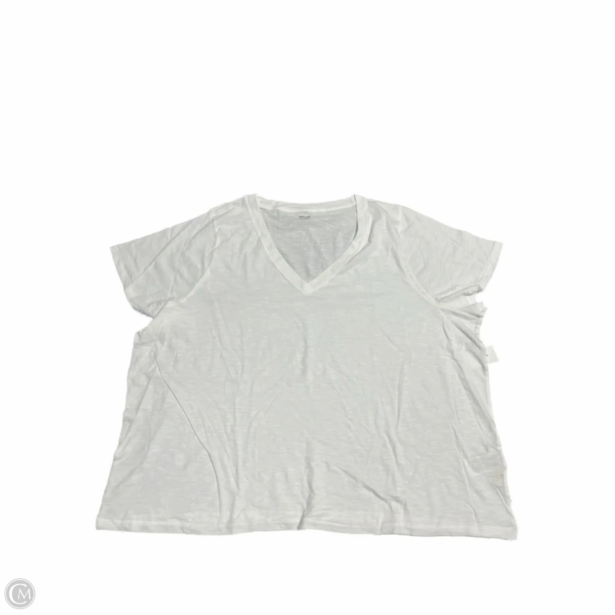 Light Comfort Style Top Short Sleeve Basic By Madewell In White, Size: 3x