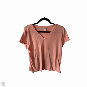 Top Short Sleeve Basic By Max Studio In Orange, Size: Xl Spandex Enhanced Elasticity Cozy Wear Design
