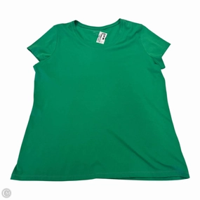 Cool Layering Fuzz Free Surface Top Short Sleeve Basic By No Boundaries In Green, Size: 3x