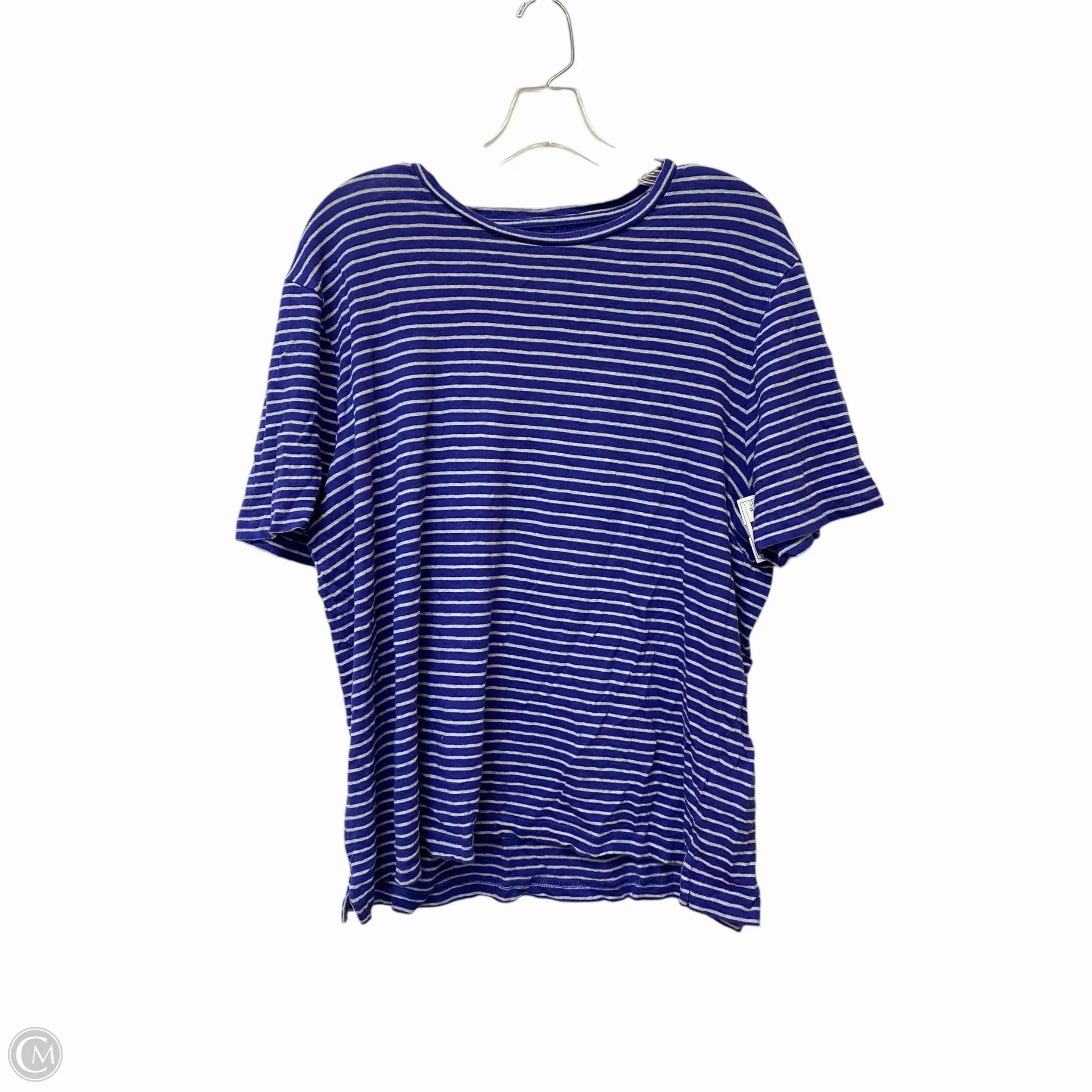 Easy Look Top Short Sleeve Basic By Nordstrom In Striped Pattern, Size: 2x