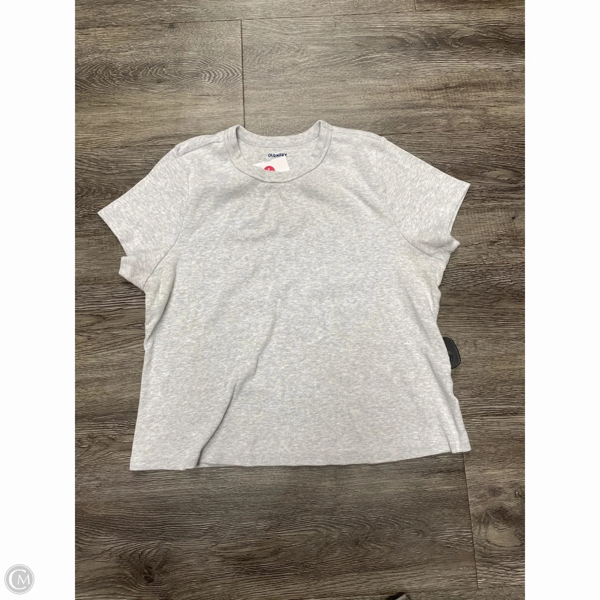 Top Short Sleeve Basic By Old Navy In Grey, Size: 2x Indoor Comfort Essential Look
