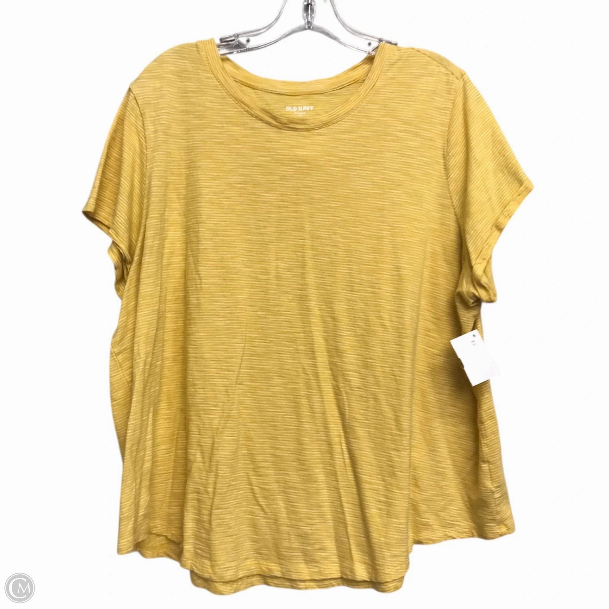 Top Short Sleeve Basic By Old Navy In Striped Pattern, Size: 1x Pocket Reinforcement