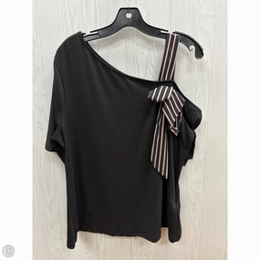 UV protected Spring Wear Top Short Sleeve Basic By Shein In Black, Size: 2x