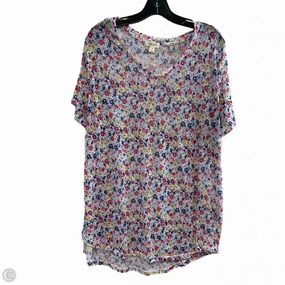 Effortless Wear Fit Halloween Top Short Sleeve Basic By Style And Company In Blue, Size: 3x