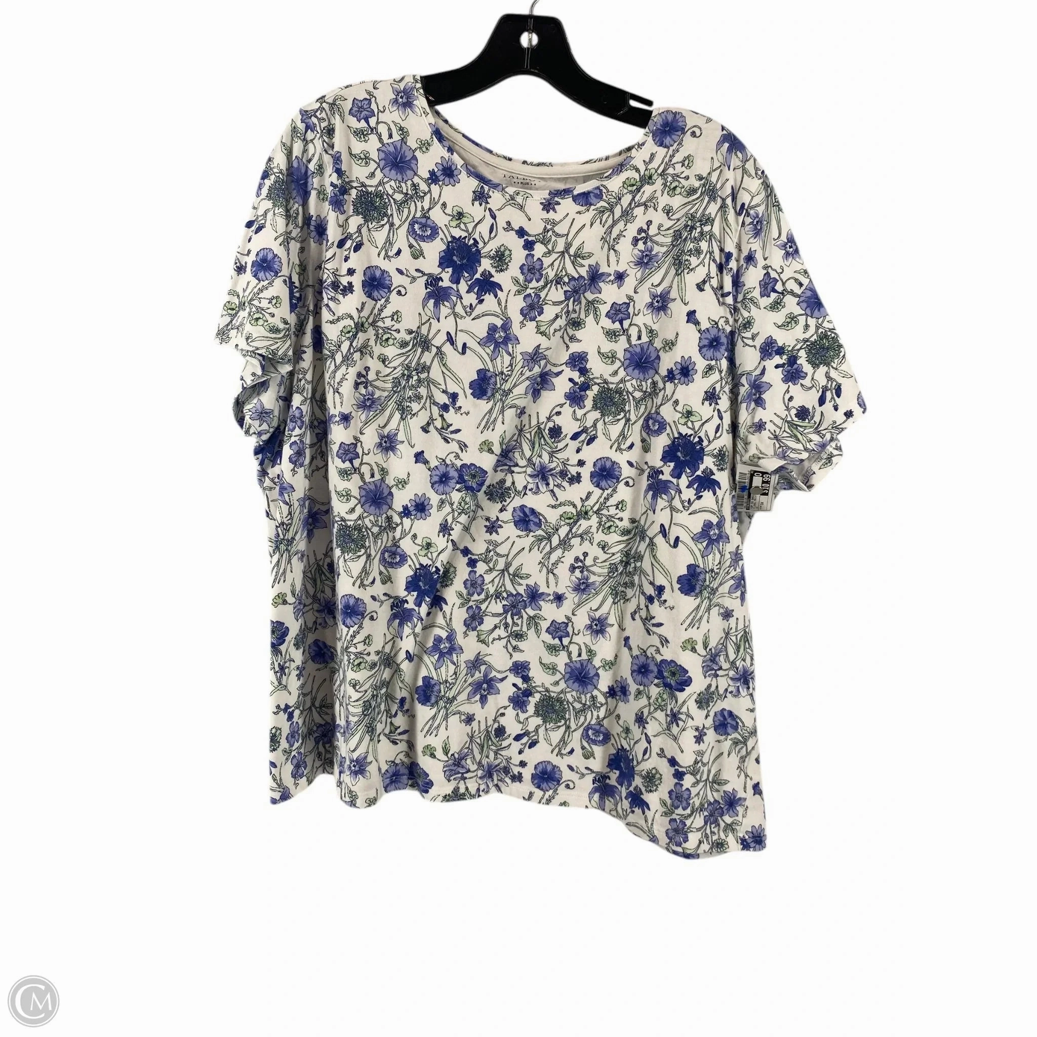 Top Short Sleeve Basic By Talbots In Floral Print, Size: 3x Slim Waistband Versatile Comfort