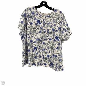 Top Short Sleeve Basic By Talbots In Floral Print, Size: 3x Slim Waistband Versatile Comfort