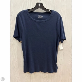 Top Short Sleeve Basic By Time And Tru In Blue, Size: Xxl Breathable mesh panel