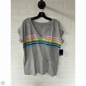 Casual Essentials Wear Chilly Comfort Top Short Sleeve Basic By Torrid In Grey & Pink, Size: 1x