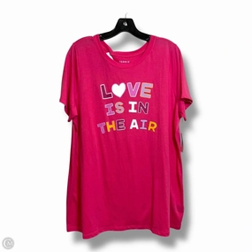 Top Short Sleeve Basic By Torrid In Pink, Size: 1x Slim Fit Cut Casual Chic