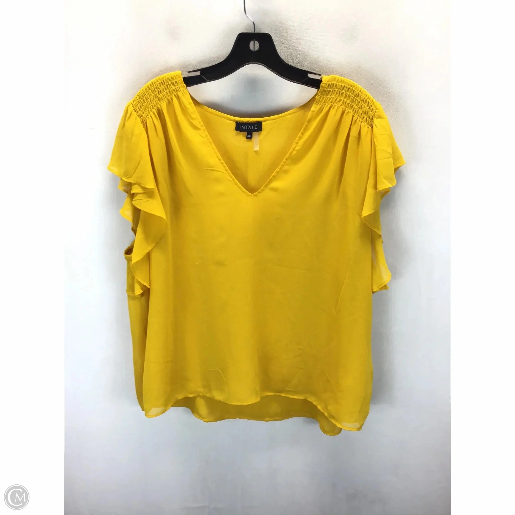 Recommended Top Short Sleeve By 1.state In Yellow, Size: Xxl