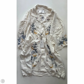 Brushed Interior Lining Top Short Sleeve By Abercrombie And Fitch In Cream, Size: 2x