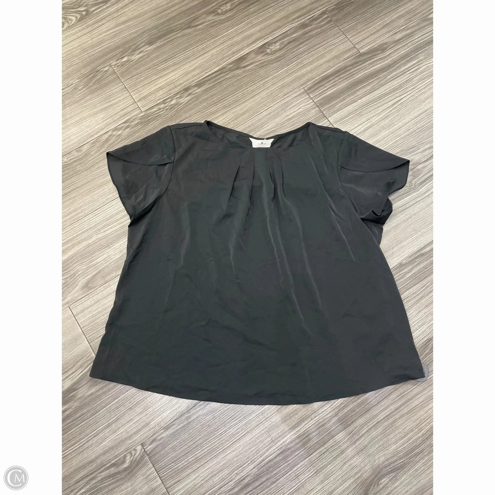 Top Short Sleeve By Agnes Orinda In Black, Size: 3x Soft Feel