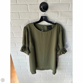 Top Short Sleeve By Alex Marie In Green, Size: Xl Vibrant Prints Light Stretch