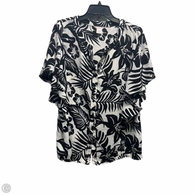 Top Short Sleeve By Allison Daley In Black & White, Size: 1x Breathable Fit Unisex