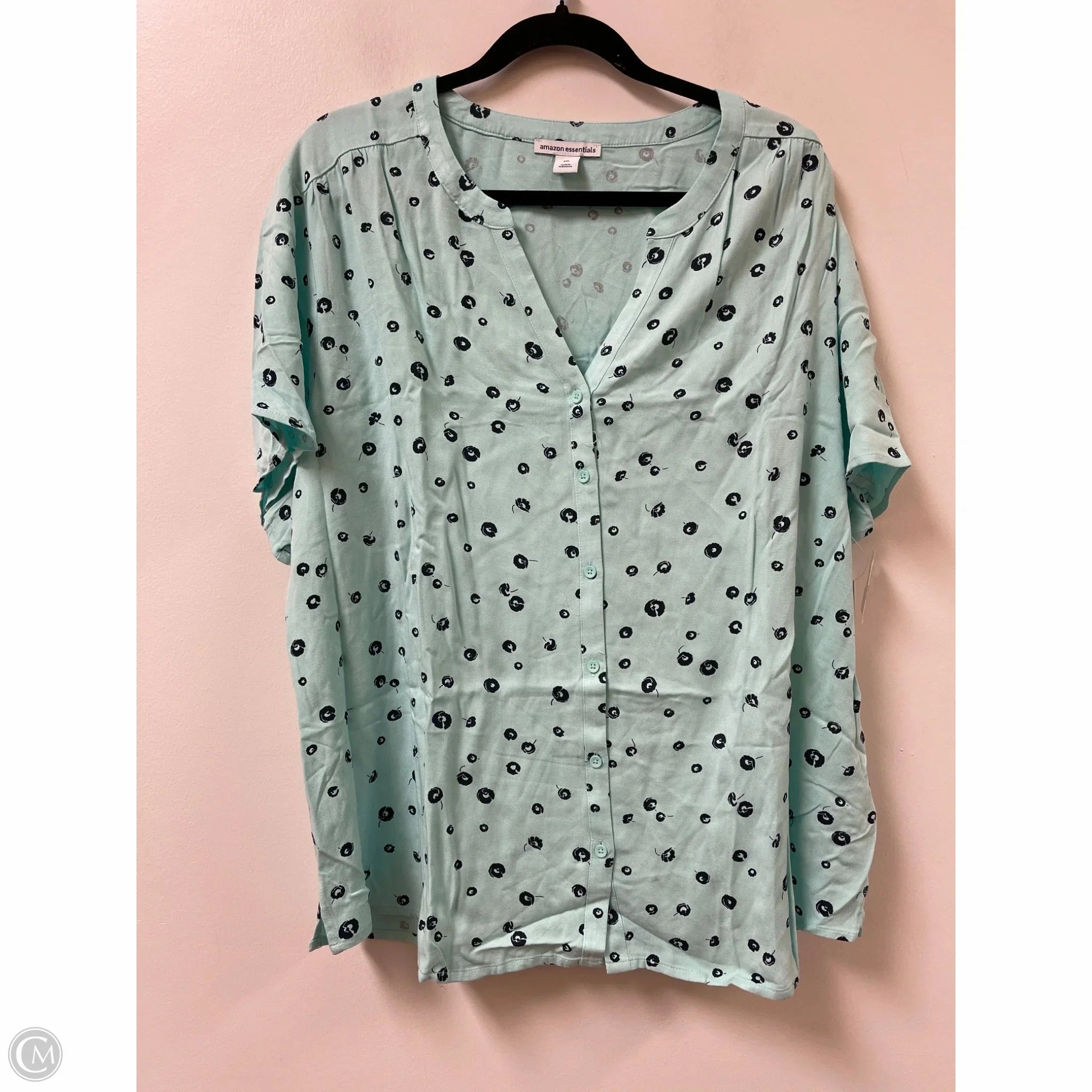 Top Short Sleeve By Amazon Essentials In Blue, Size: 1x VintageWash