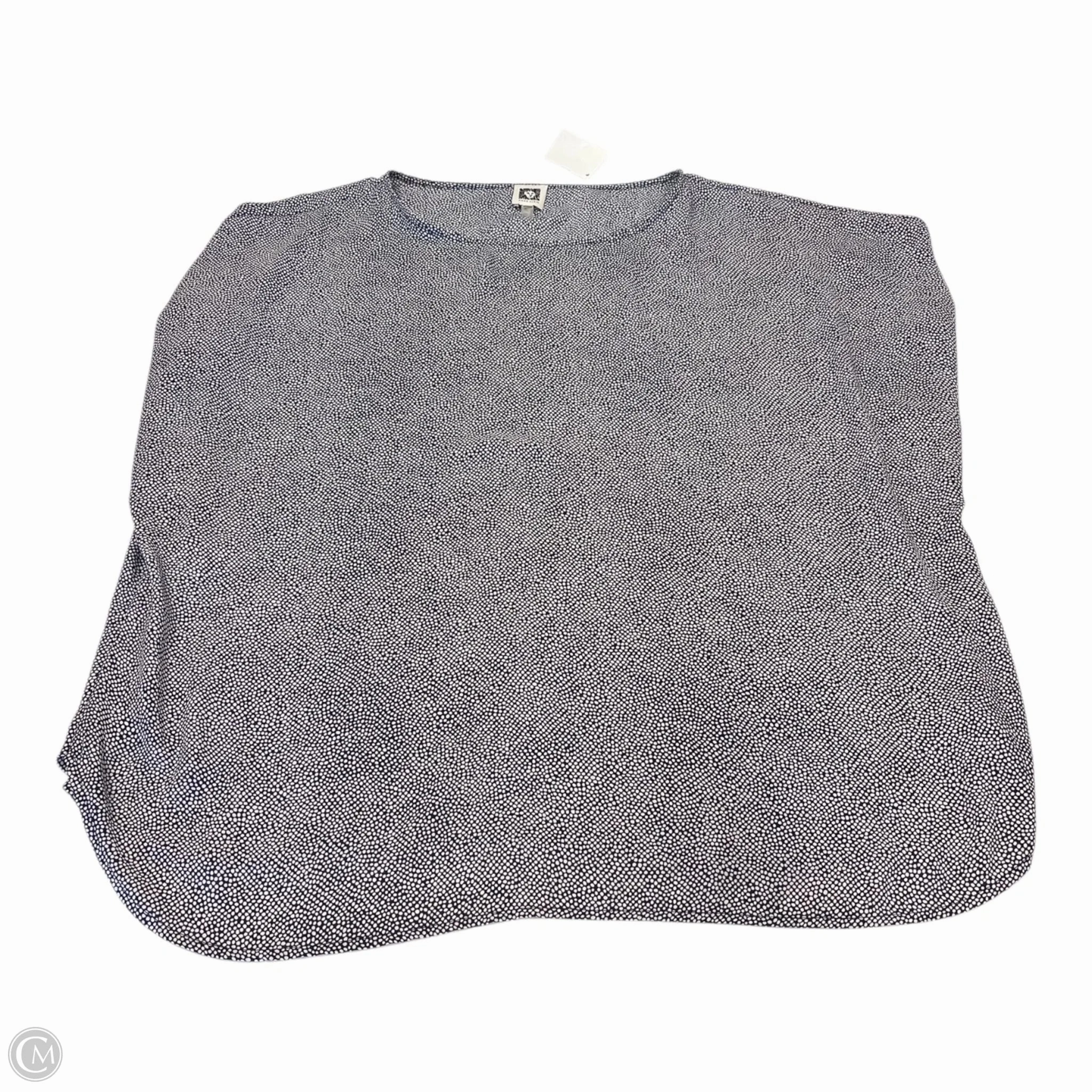 Functional Side Gussets Top Short Sleeve By Anne Klein In Polkadot Pattern, Size: 2x