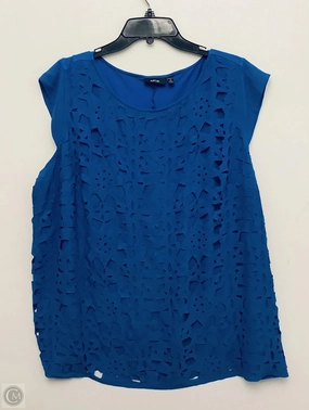 Top Short Sleeve By Apt 9 In Blue, Size: 2x hiking clothes