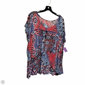 Sport Fit Top Short Sleeve By Artisan Ny In Blue & Red & White, Size: 2x