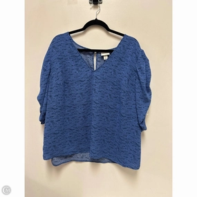 Top Short Sleeve By Ava & Viv In Blue, Size: 2x in demand
