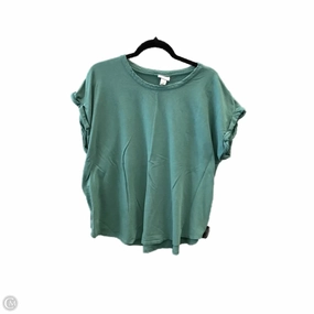 Light Layer Top Short Sleeve By Ava & Viv In Green, Size: 2x