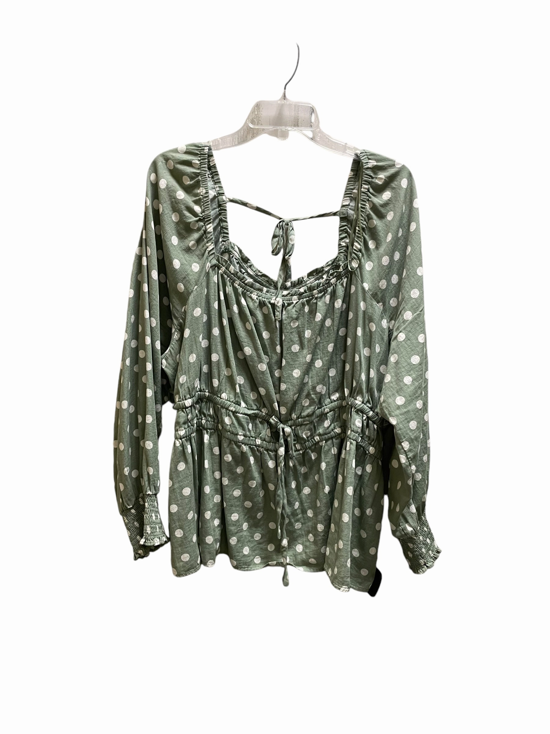 Essential Wear All-Season Comfort Top Short Sleeve By Ava & Viv In Green, Size: 2x