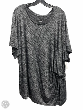 Top Short Sleeve By Ava & Viv In Grey, Size: 4x Performance Layer