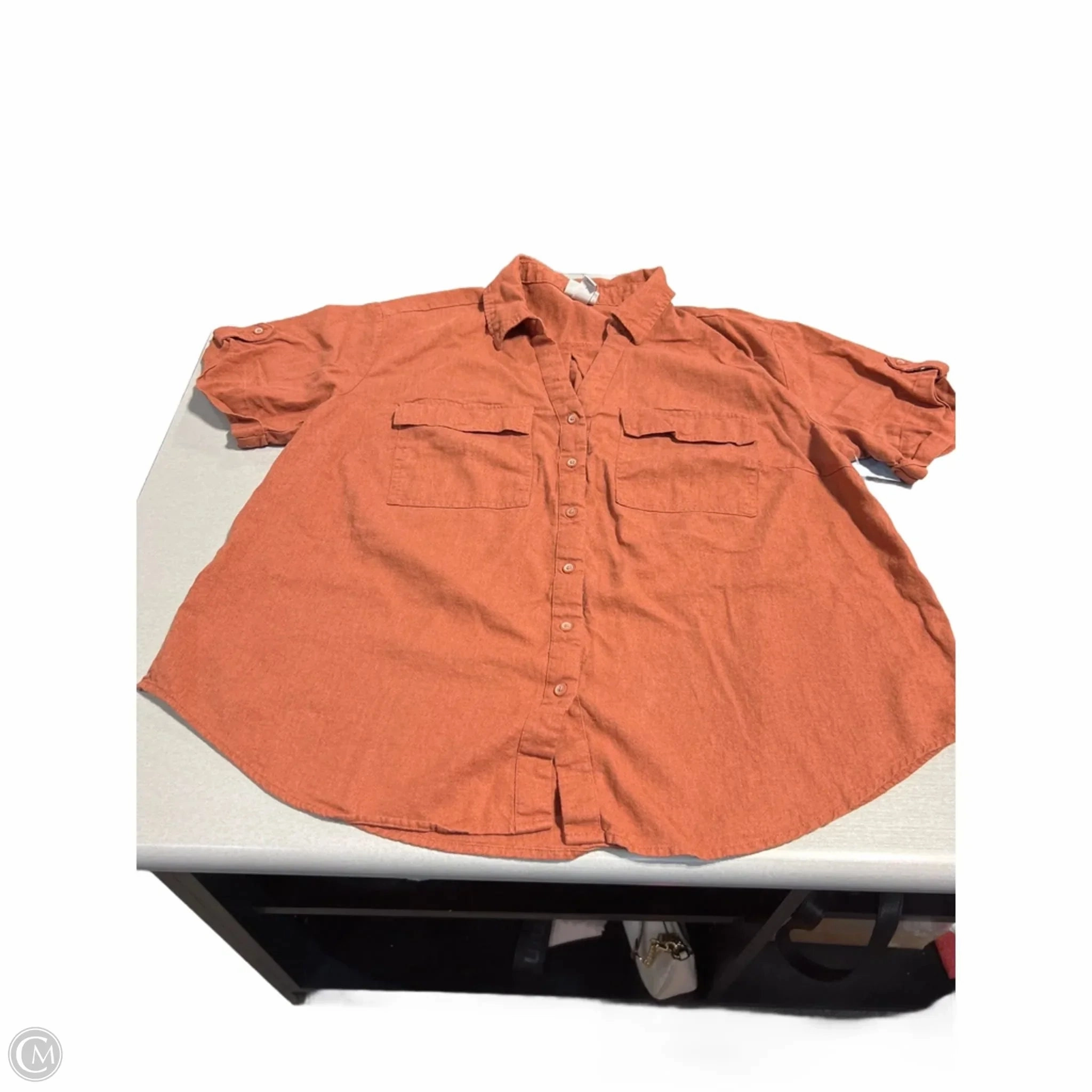 Top Short Sleeve By Ava & Viv In Orange, Size: 1x Cozy Wear Timeless Layer