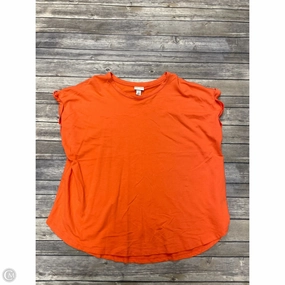 casual outing Top Short Sleeve By Ava & Viv In Orange, Size: 2x