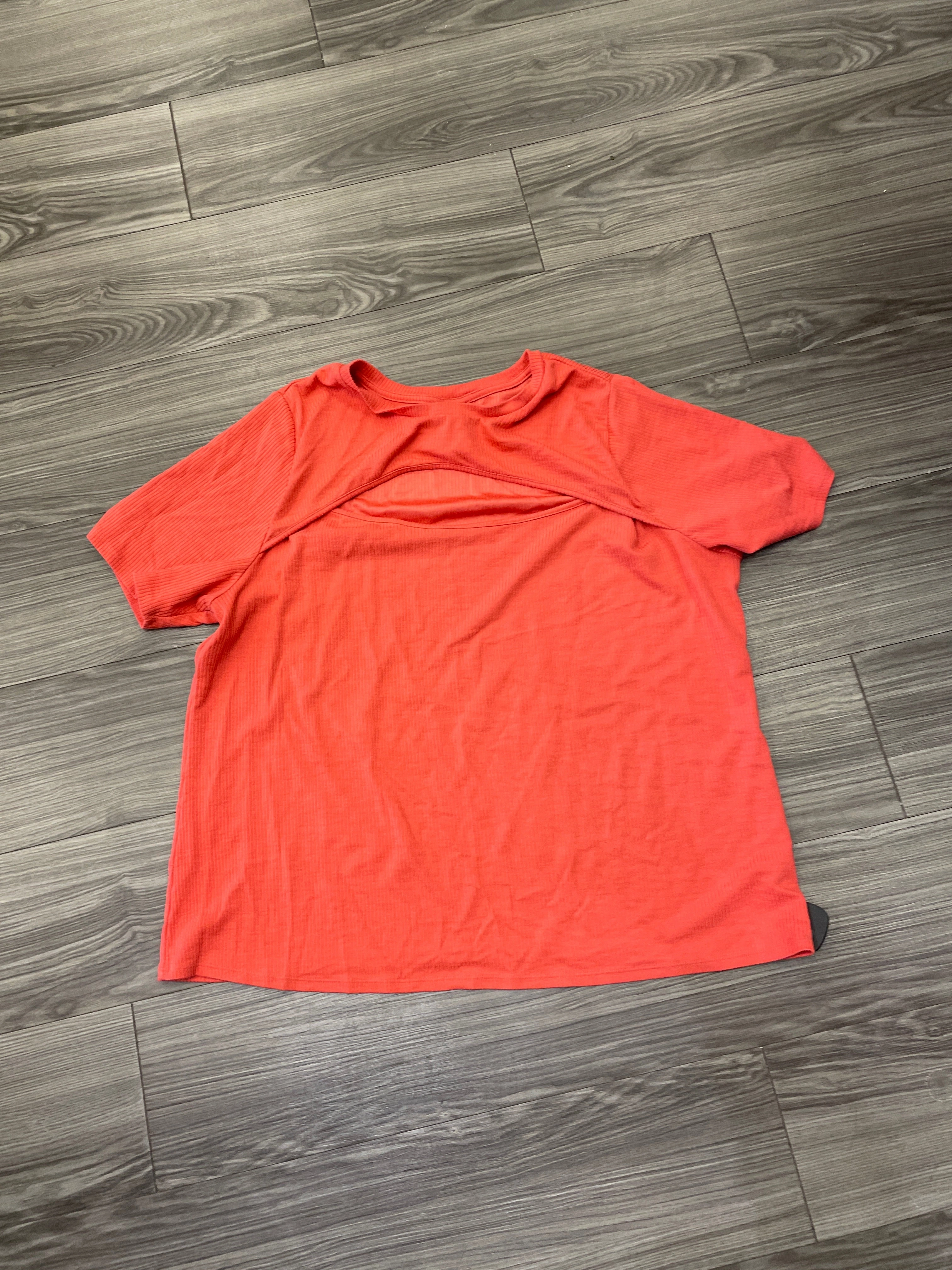 Anti Pilling Surface Seam Free Back Top Short Sleeve By Ava & Viv In Pink, Size: 3x