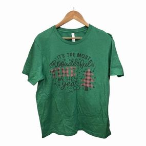 Cozy And Stylish Top Short Sleeve By Bella   Canvas In Green, Size: Xl