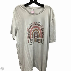 Moisture Wicking Fabric Top Short Sleeve By Bella   Canvas In Grey, Size: 2x