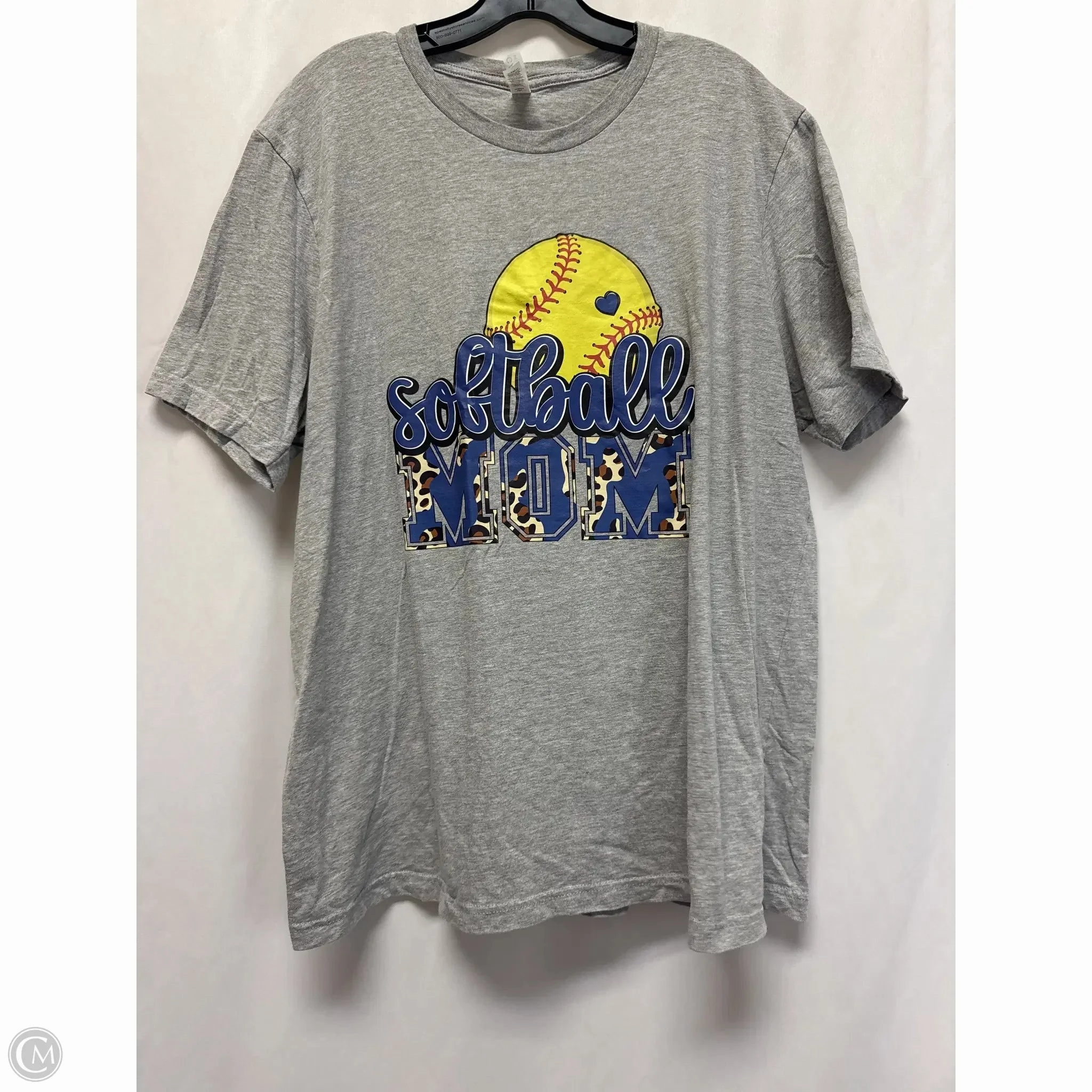 Top Short Sleeve By Bella   Canvas In Grey, Size: 2x Everyday Fashion Look Preppy