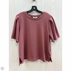 Top Short Sleeve By Cable And Gauge In Mauve, Size: 1x Fashionable Look