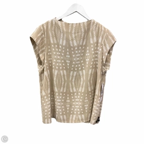Top Short Sleeve By Calvin Klein In Cream, Size: Xl Relaxed Torso Fit