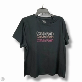 Top Short Sleeve By Calvin Klein Performance In Black, Size: 2x Heavyweight Weave Perfect Style