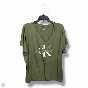 Top Short Sleeve By Calvin Klein Performance In Green, Size: 2x Trendy Fashion Classic Look
