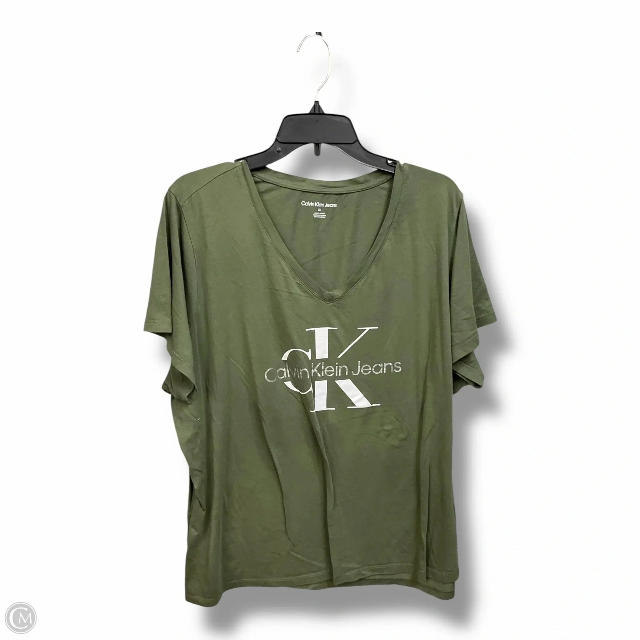 Top Short Sleeve By Calvin Klein Performance In Green, Size: 2x Trendy Fashion Classic Look