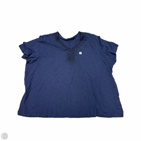 Top Short Sleeve By Catherines In Navy, Size: 4x Quick Dry Technology Urban Trend Look