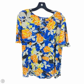 Top Short Sleeve By Cato In Floral Print, Size: 2x Stylish Comfort Reinforced Collar