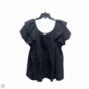 Hiking durability Chic Comfort Style Top Short Sleeve By CHIC SOUL In Black, Size: 3x