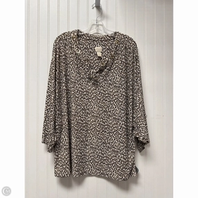 Movie Night Top Short Sleeve By Chicos In Animal Print, Size: 1x