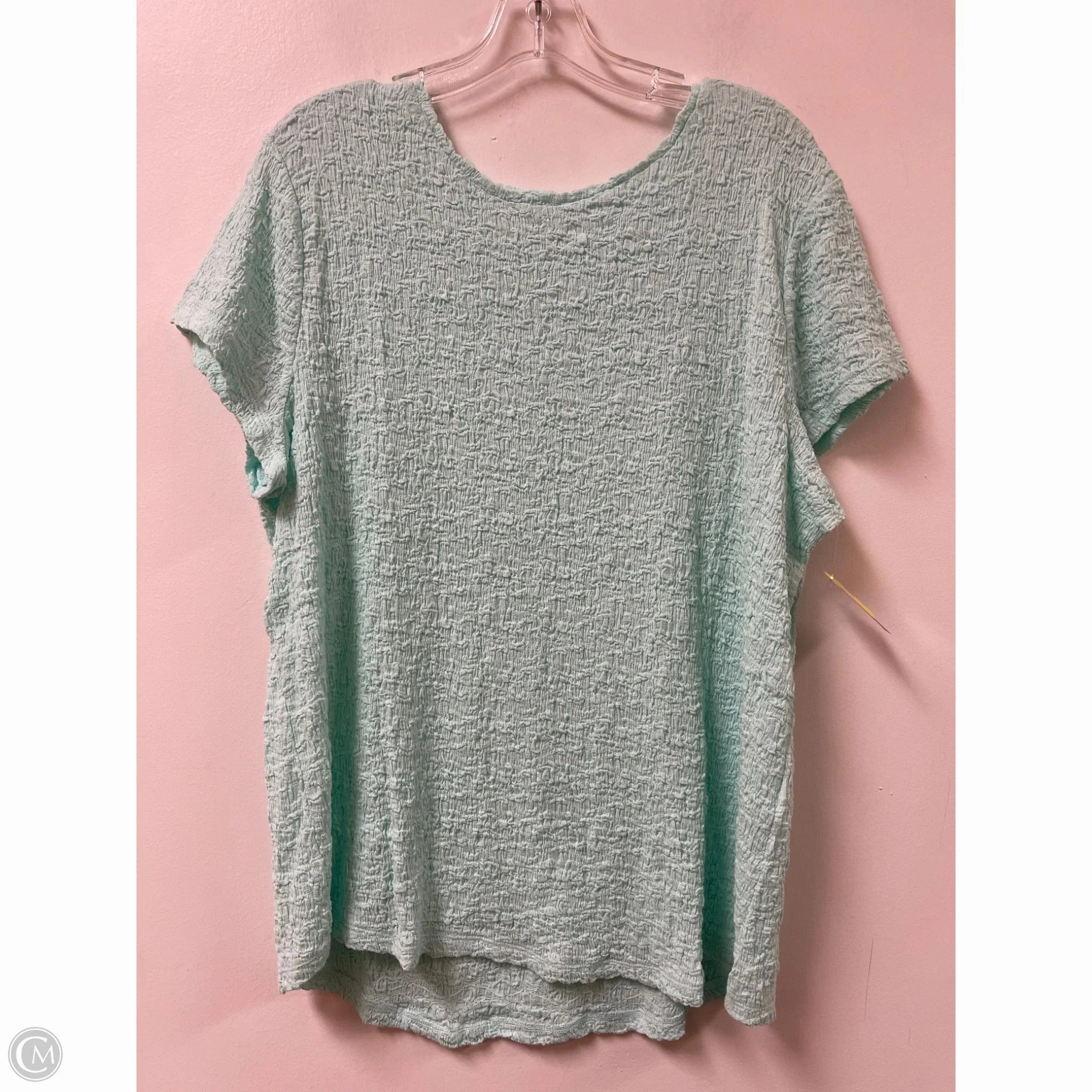 Top Short Sleeve By Chicos In Teal, Size: 1x Stylish piece MinimalistDesign