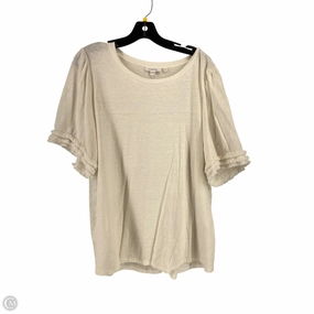 Long Sleeve Casual Day Wear Top Short Sleeve By Chicos In White, Size: Xl